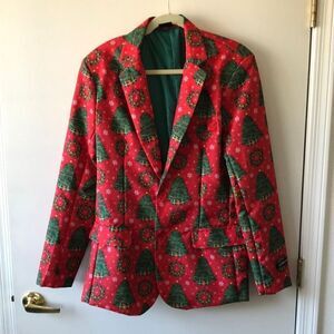 Suitmeister Christmas Blazer Size Medium GUC Red